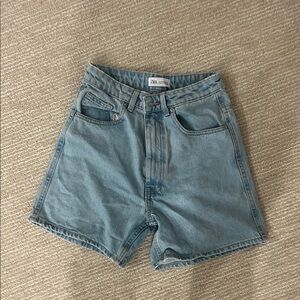 Zara Light Blue Jean Shorts
